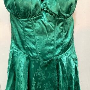 AKIRA QUEEN OF IT ALL PRINTED SATIN MINI DRESS Size LL